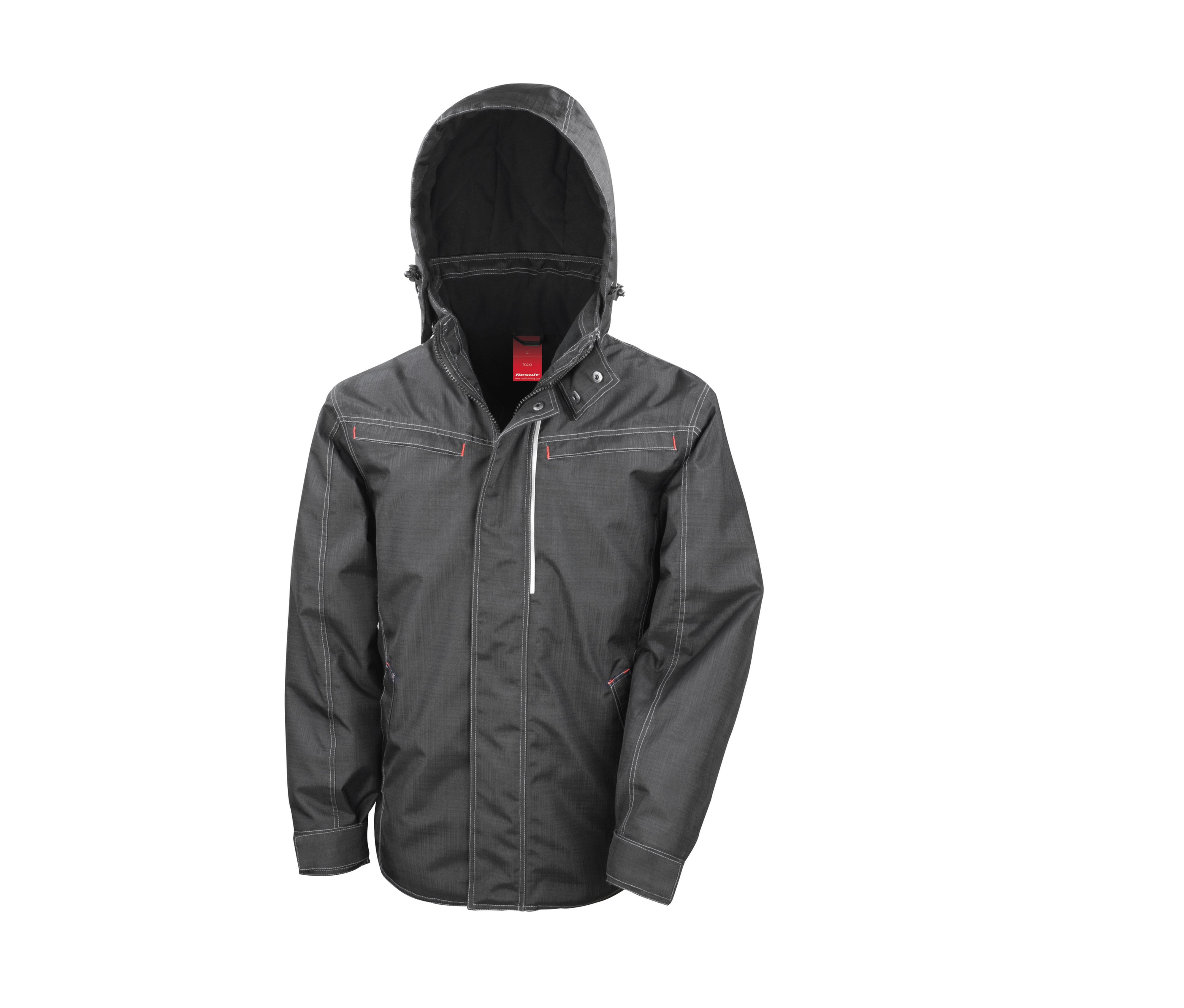 DENIM TEXTURE RUGGED JACKET